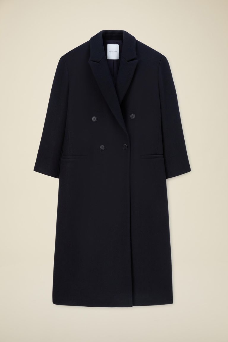 Pomandere Cappotto Doppiopetto In Panno Doppio Di Lana