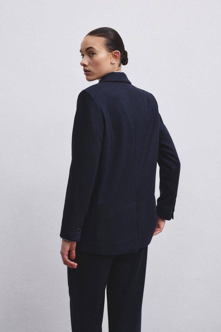 Pomandere Giacca Sartoriale In Flanella In Misto Lana