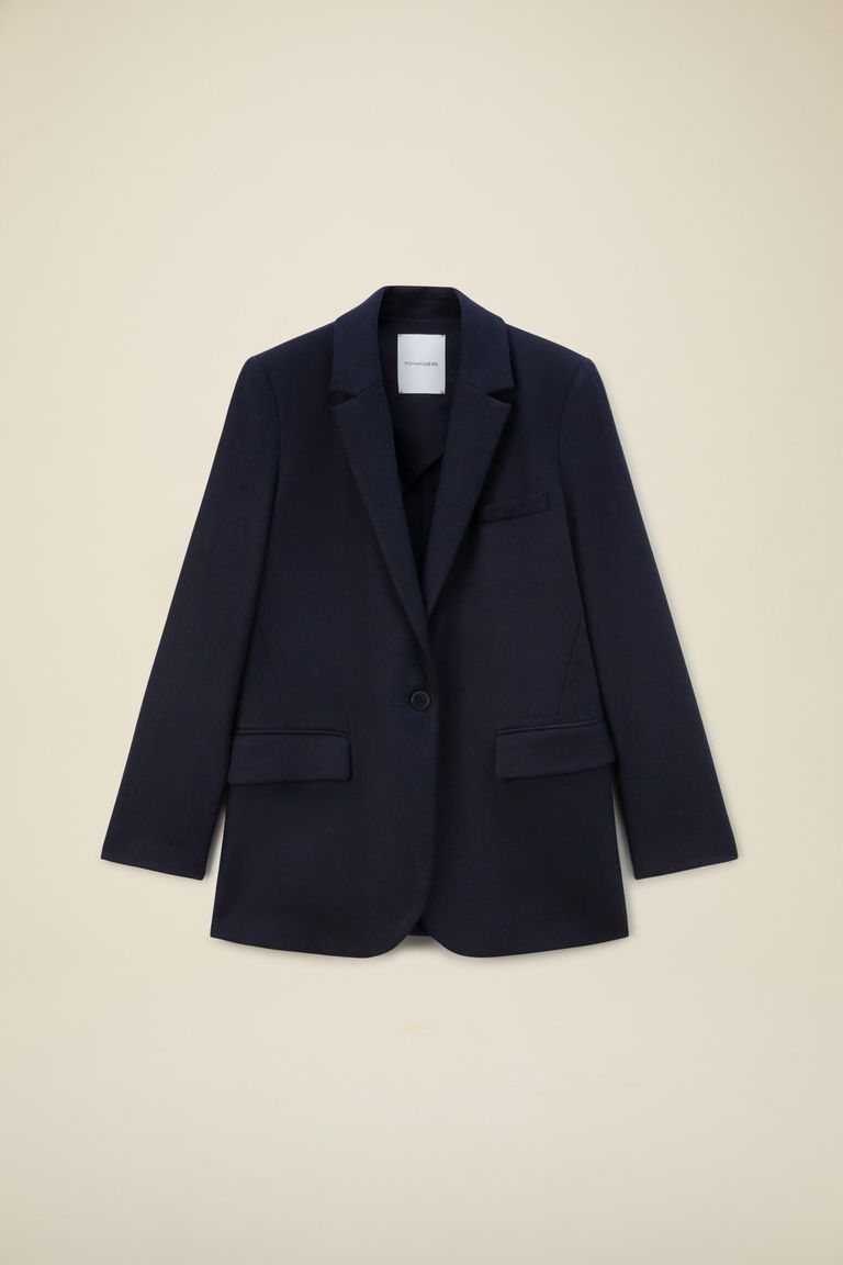 Pomandere Giacca Sartoriale In Flanella In Misto Lana