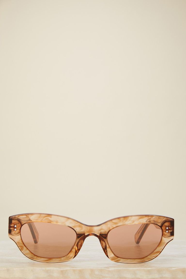 Pomandere Occhiale Da Sole "Bitter" In Acetato Color Ruggine