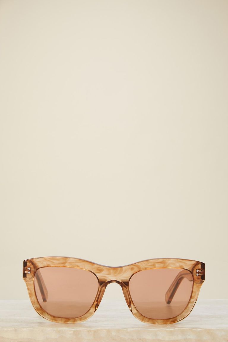 Pomandere Occhiale Da Sole "Crunchy" In Acetato Color Ruggine