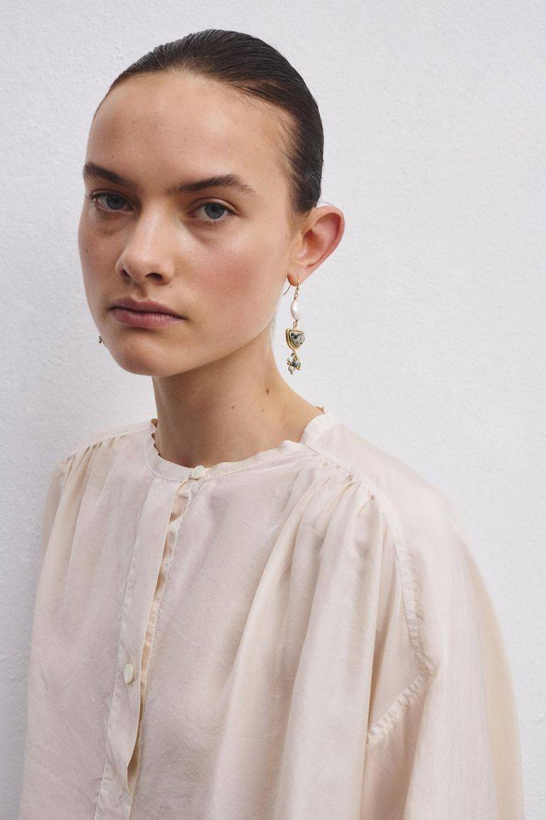 Pomandere Orecchini in ottone smaltato e pietre semipreziose