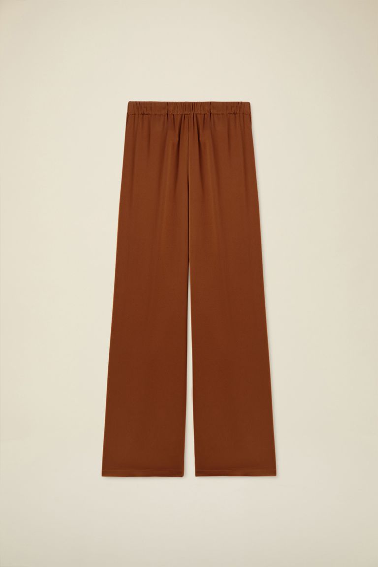 Pomandere Pantalone Ampio Con Elastico In Vita Lucido