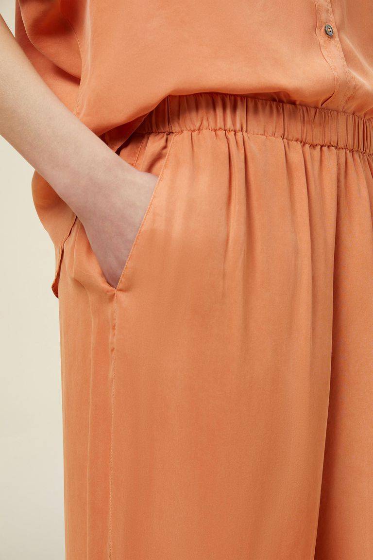 Pomandere Pantalone Ampio Con Elastico In Vita, Tinto Naturalmente