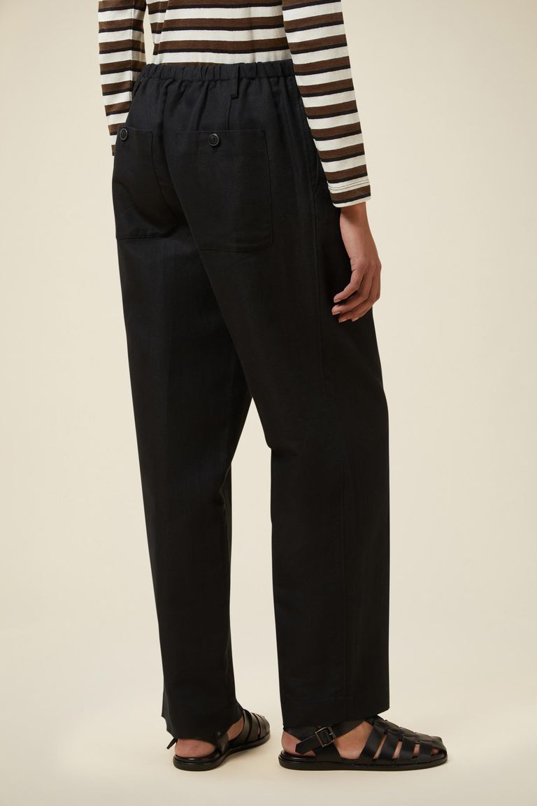 Pomandere Pantalone Con Elastico In Vita E Coulisse