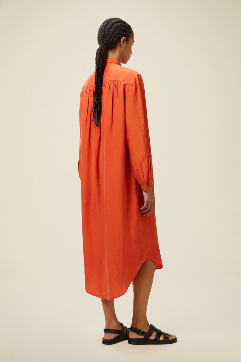 Pomandere Abito Chemisier Con Maniche Lunghe