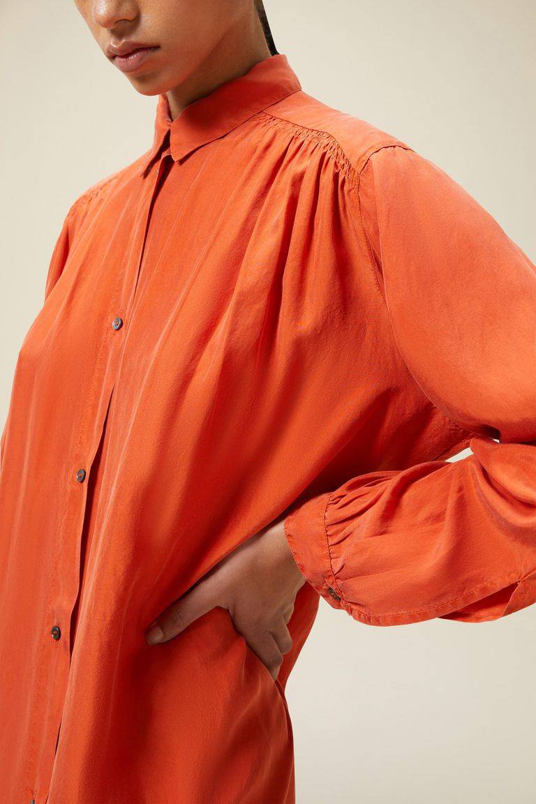 Pomandere Abito Chemisier Con Maniche Lunghe