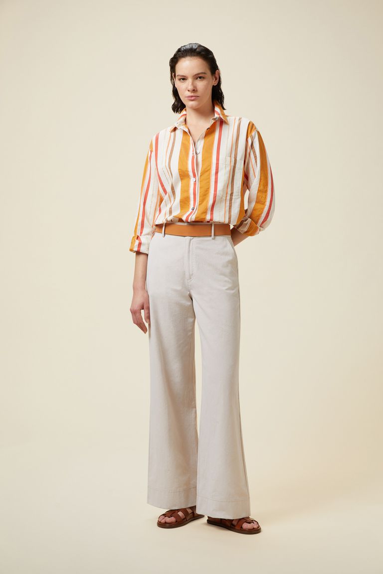 Pomandere Camicia a righe con taschino