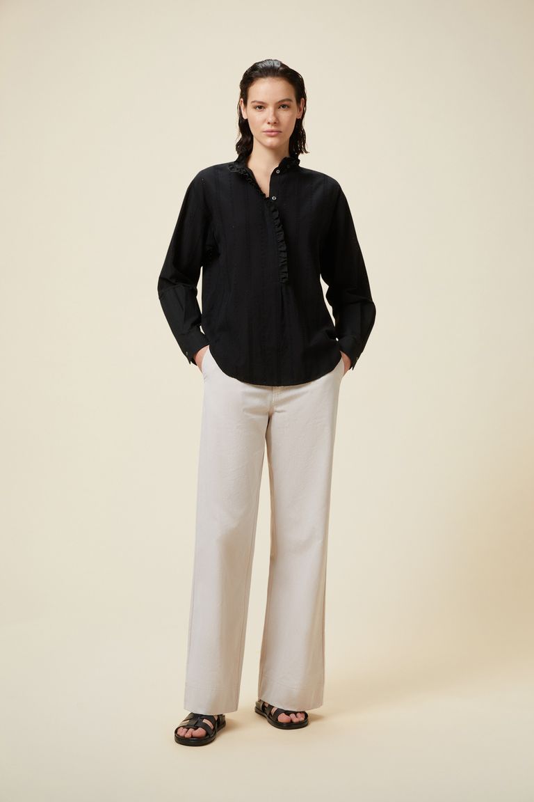 Pomandere Camicia Con Rouches