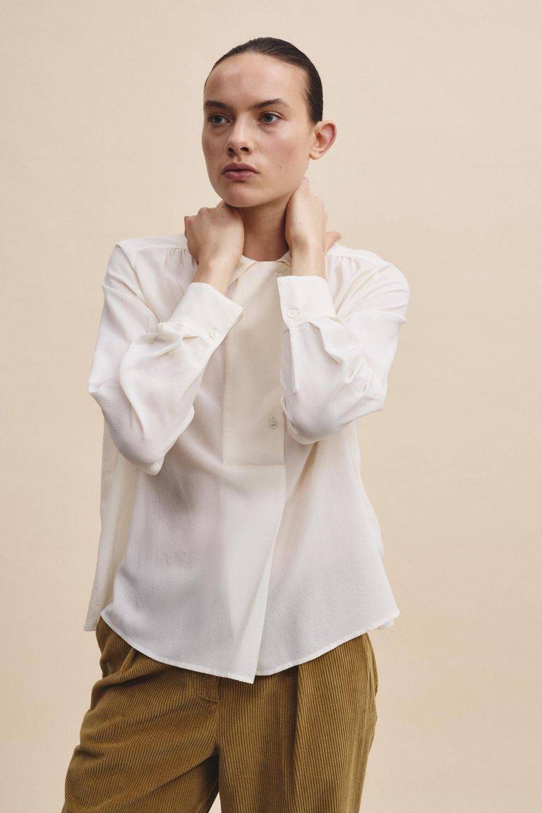 Pomandere Camicia In Crepe De Chine