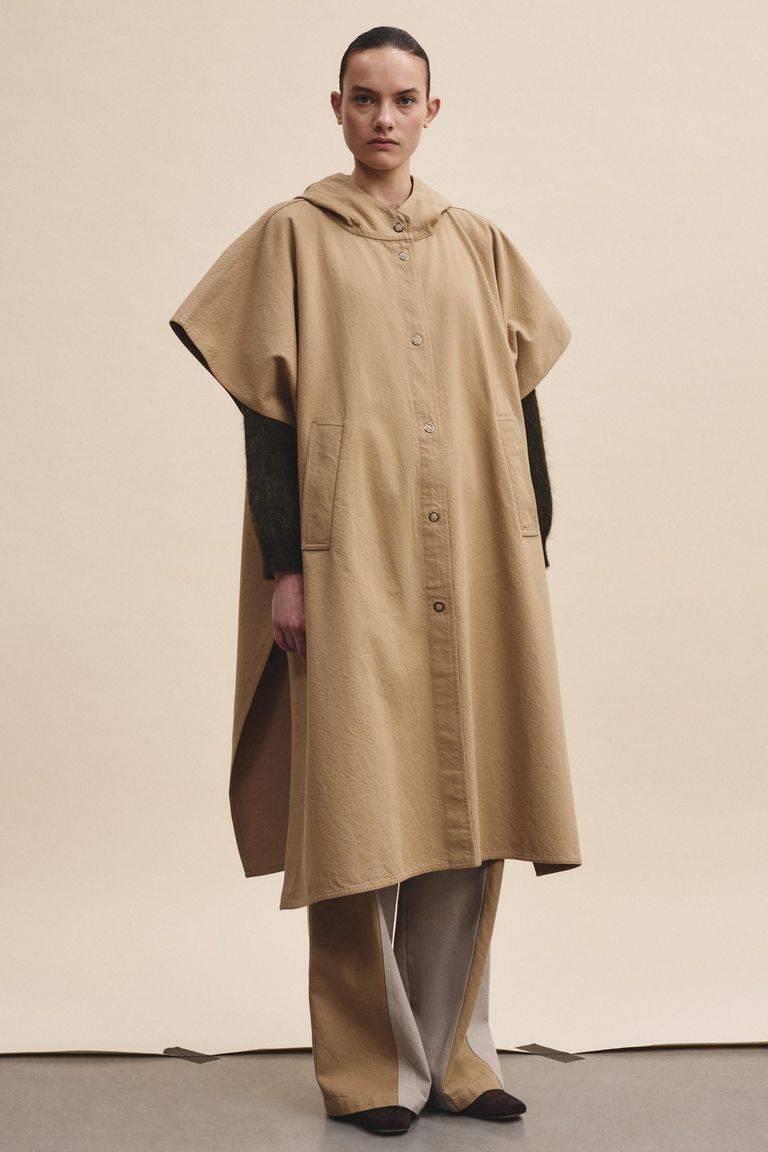 Pomandere Cappa In Diagonale Di Cotone E Lana