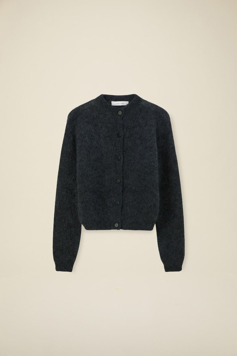 Pomandere Cardigan A Girocollo In Mohair