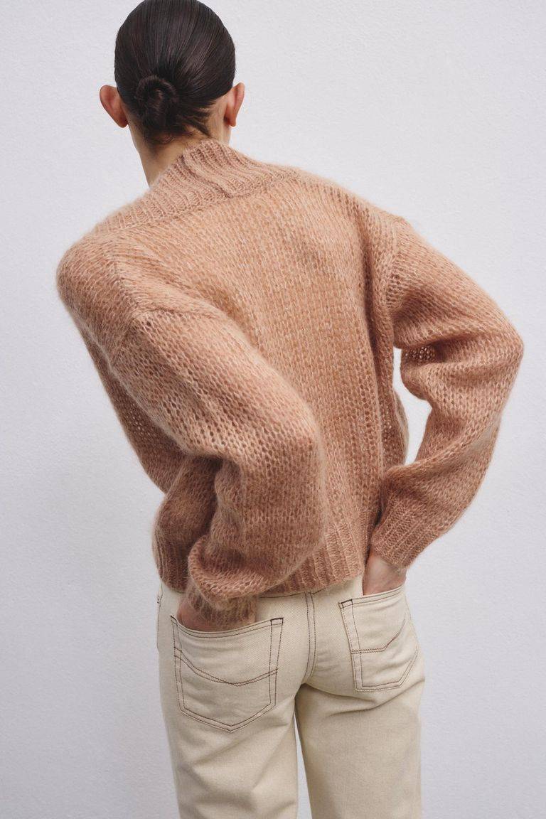 Pomandere Cardigan Doppio Petto In Mohair E Lana