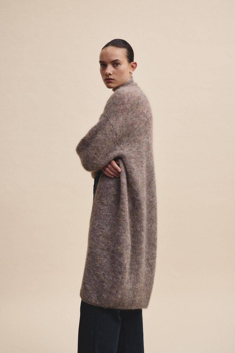 Pomandere Cardigan Lungo In Mohair