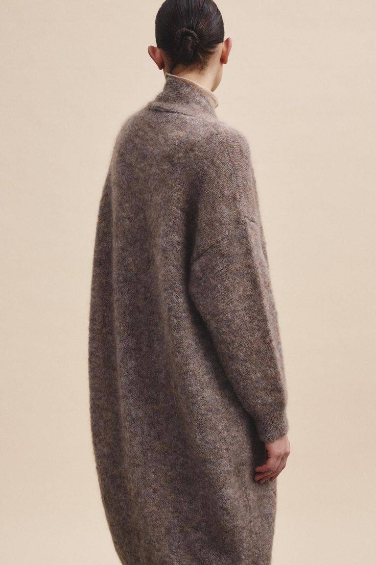 Pomandere Cardigan Lungo In Mohair