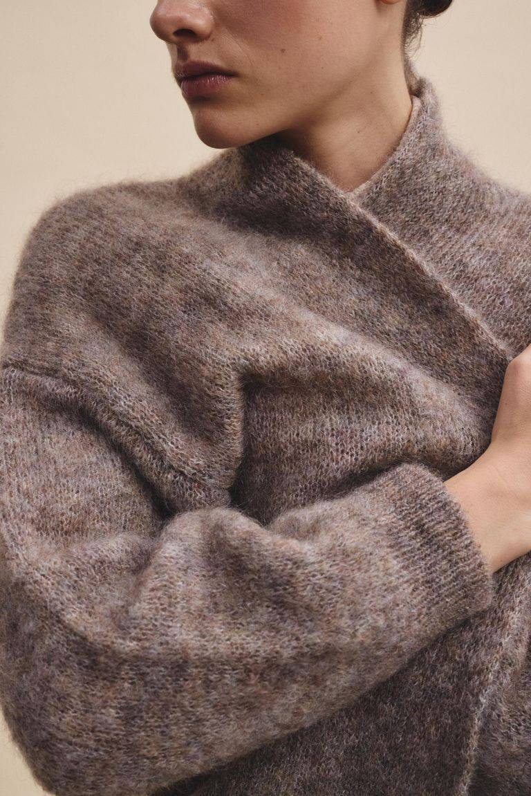 Pomandere Cardigan Lungo In Mohair