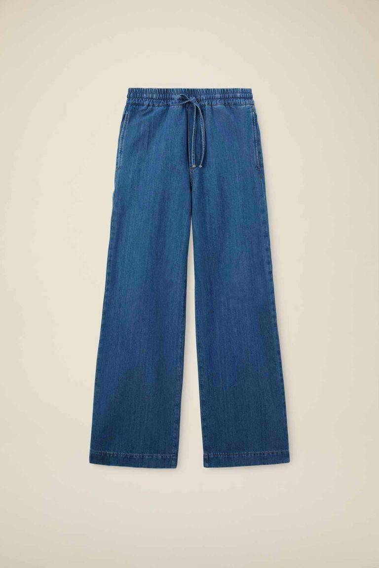 Pomandere Denim Con Elastico In Vita