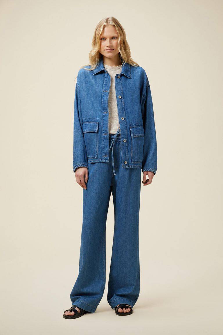 Pomandere Denim con elastico in vita