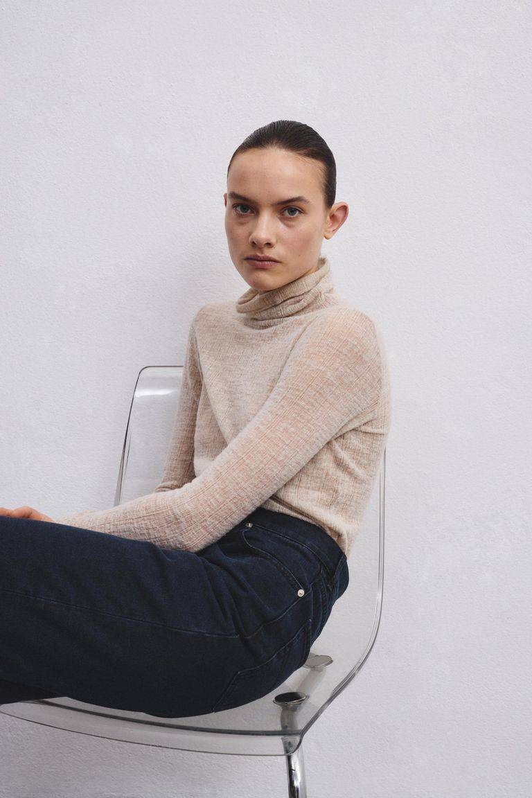 Pomandere Dolcevita In Jersey Jacquard Di Lana