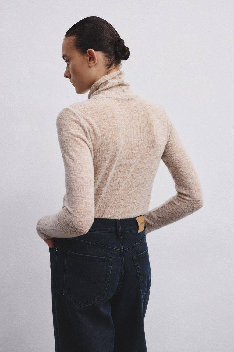 Pomandere Dolcevita In Jersey Jacquard Di Lana