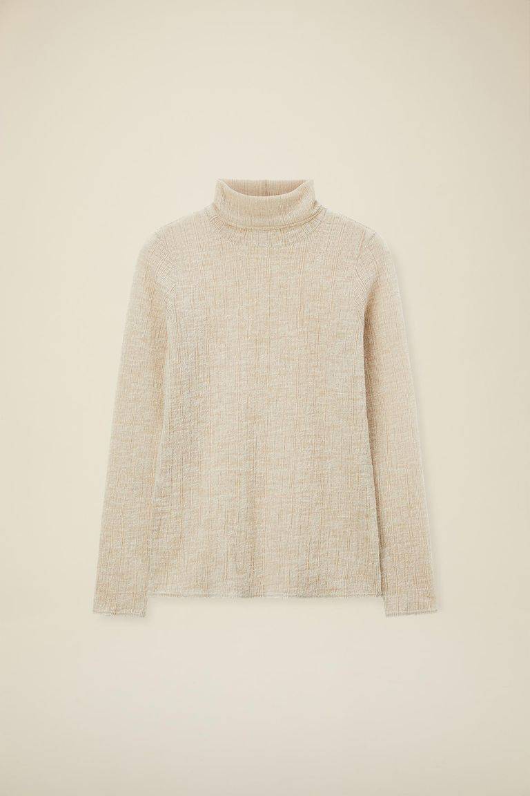 Pomandere Dolcevita In Jersey Jacquard Di Lana