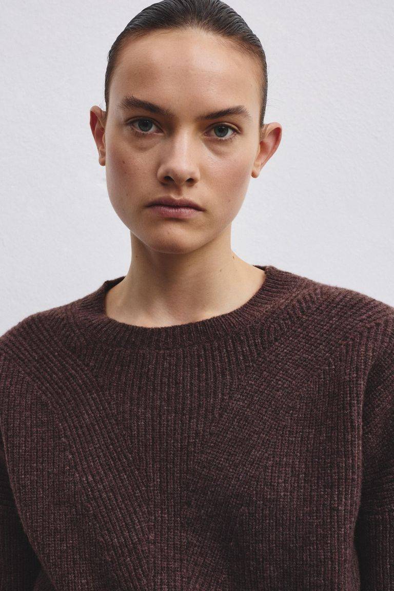 Pomandere Girocollo In Lana Merinos Costa Inglese