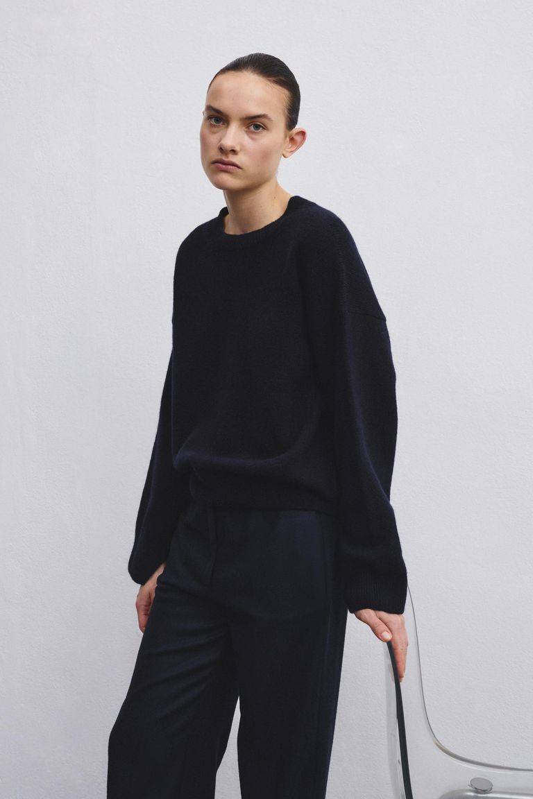 Pomandere Girocollo In Lana Merinos Infeltrita