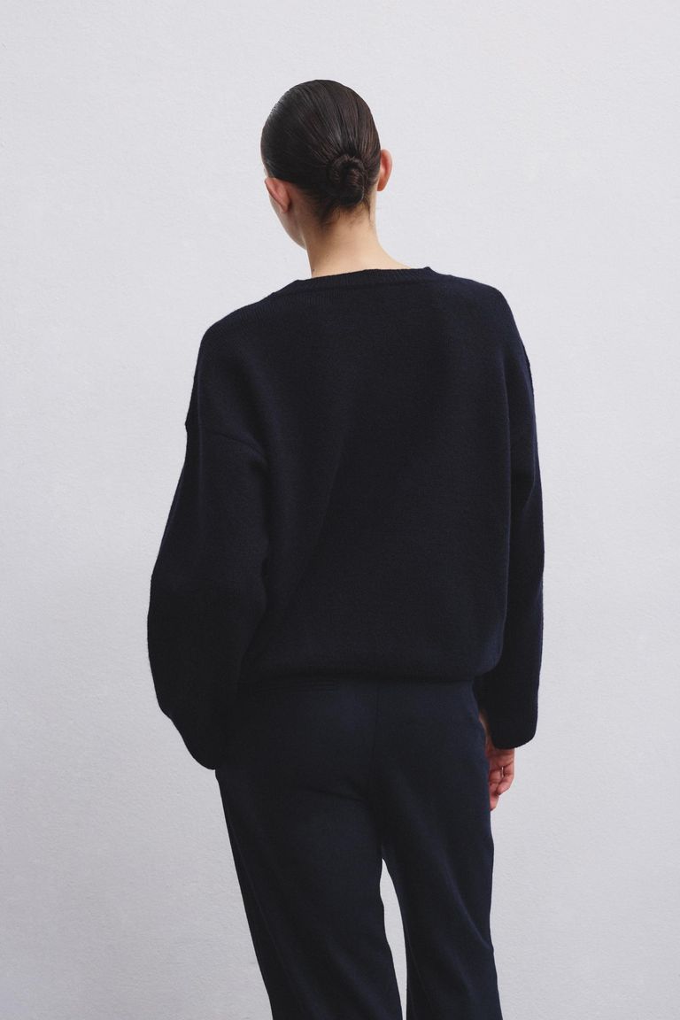 Pomandere Girocollo In Lana Merinos Infeltrita