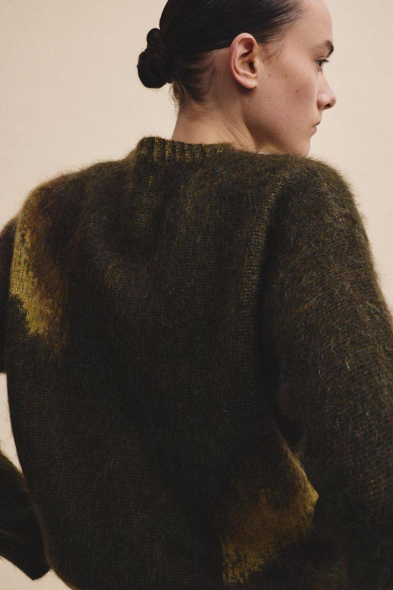 Pomandere Girocollo Jacquard In Mohair