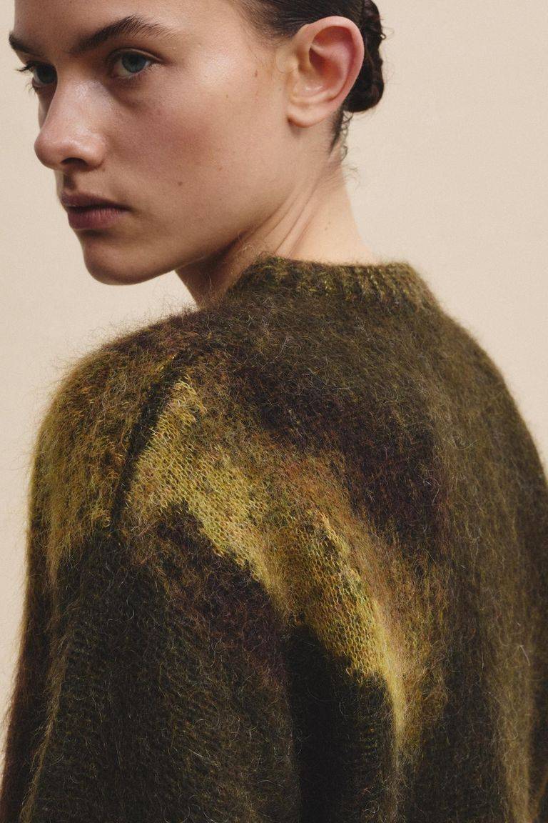 Pomandere Girocollo Jacquard In Mohair