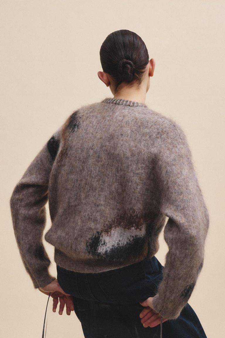 Pomandere Girocollo Jacquard In Mohair