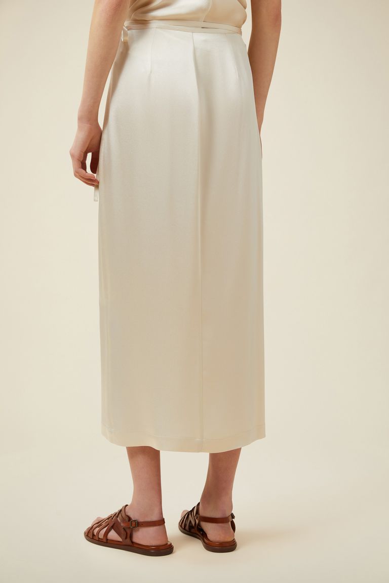 Pomandere Gonna Midi Con Chiusura A Portafoglio