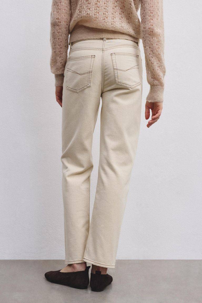 Pomandere Pantalone 5 Tasche In Bull Denim