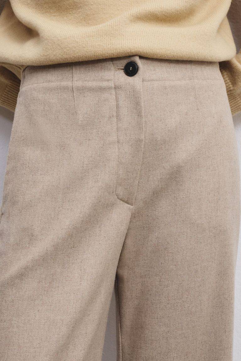 Pomandere Pantalone Iconico In Flanella Misto Lana