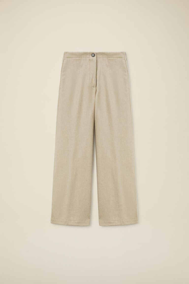 Pomandere Pantalone Iconico In Flanella Misto Lana