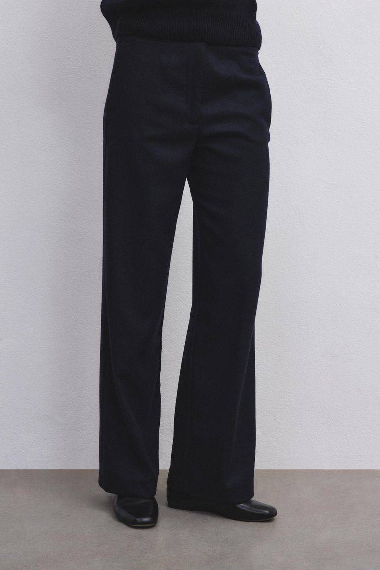 Pomandere Pantalone Iconico In Flanella Misto Lana