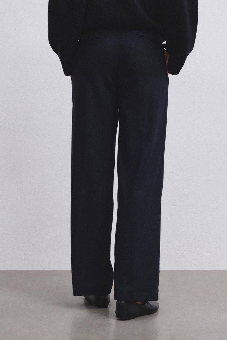 Pomandere Pantalone Iconico In Flanella Misto Lana