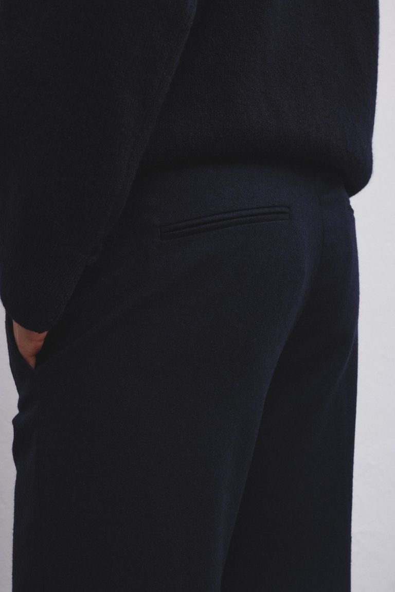 Pomandere Pantalone Iconico In Flanella Misto Lana