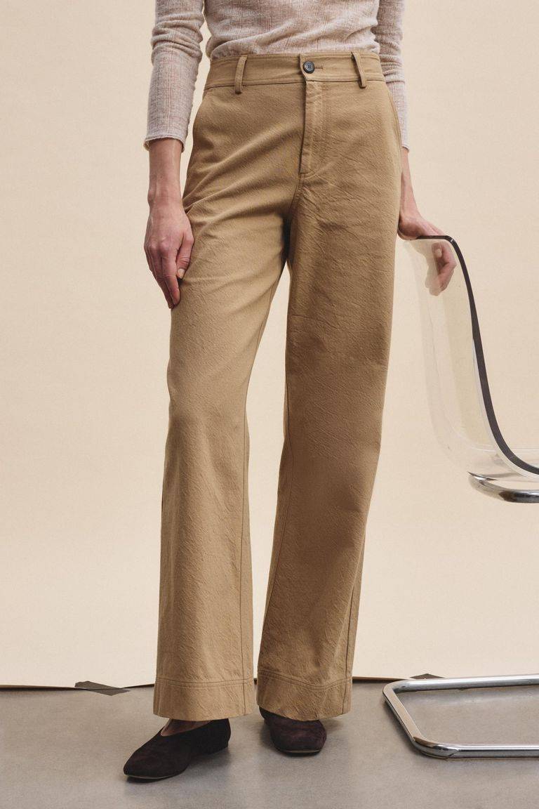 Pomandere Pantalone In Diagonale Di Cotone Lana