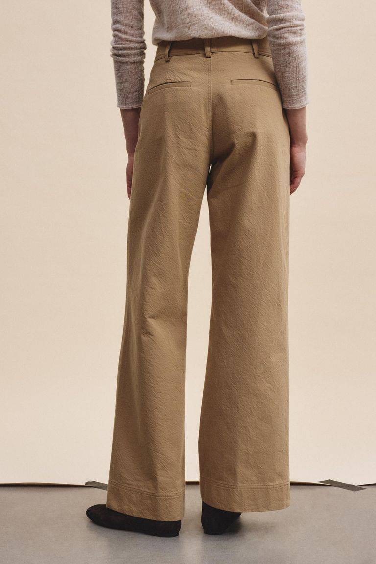 Pomandere Pantalone In Diagonale Di Cotone Lana