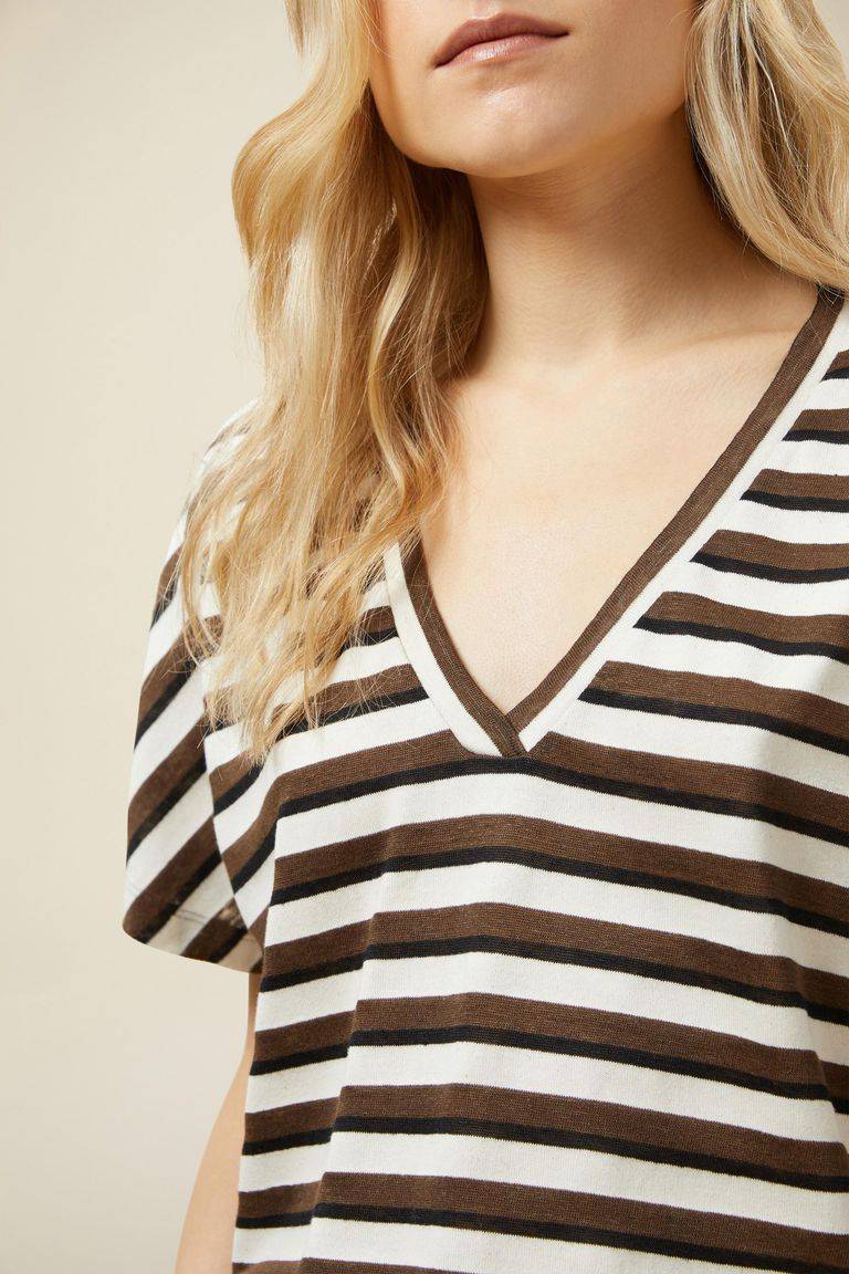 Pomandere T-shirt Con Scollo A V