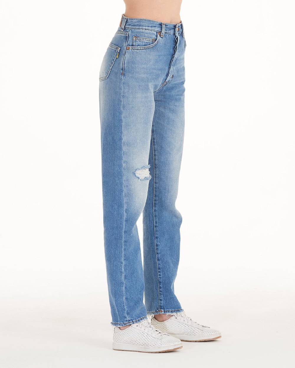 Pop84 Jeans Donna Boy-friend Vita Alta Modello Marilyn