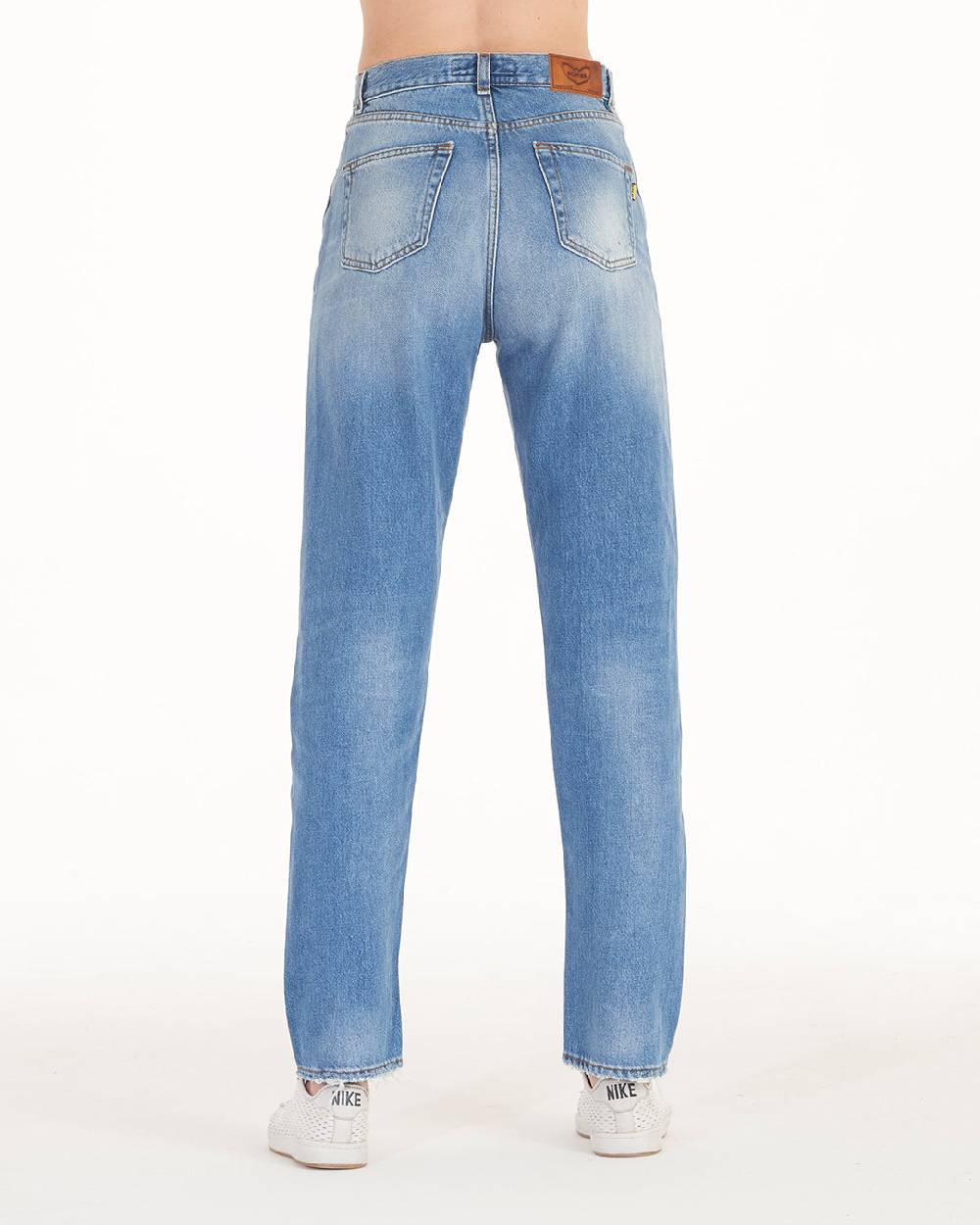 Pop84 Jeans Donna Boy-friend Vita Alta Modello Marilyn