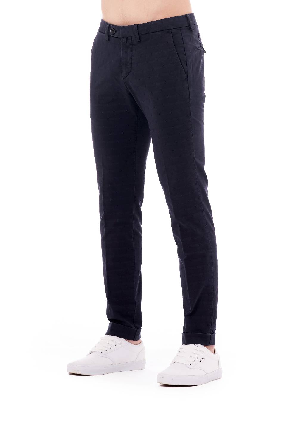 Pop84 Pantalone Chino Con Micro Ricami Modello Milano