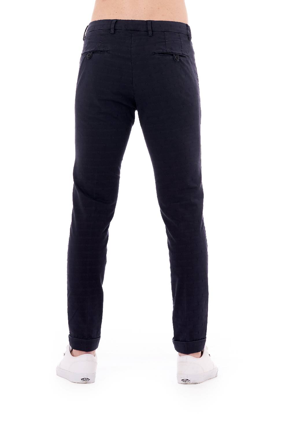 Pop84 Pantalone Chino Con Micro Ricami Modello Milano