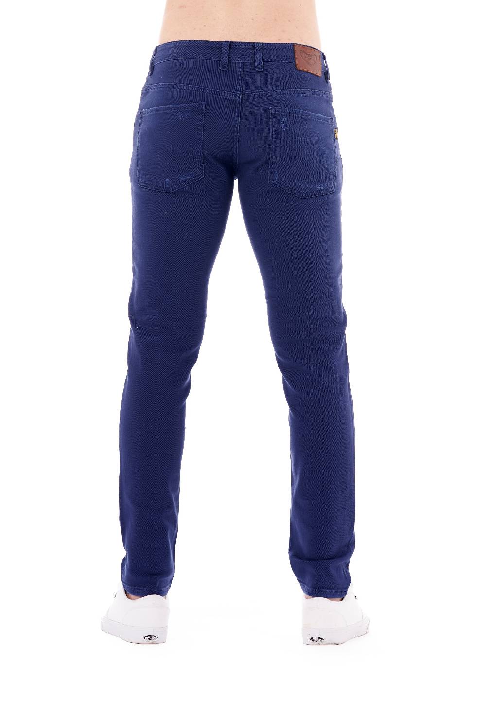 Pop84 Pantalone In Bull Denim Con Rotture Modello Berlino