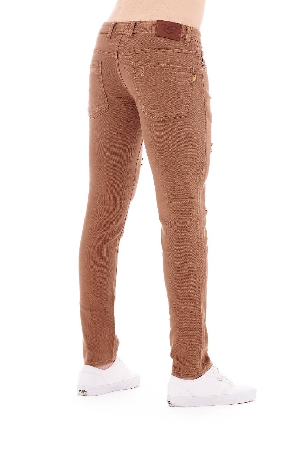 Pop84 Pantalone In Bull Denim Con Rotture Modello Berlino