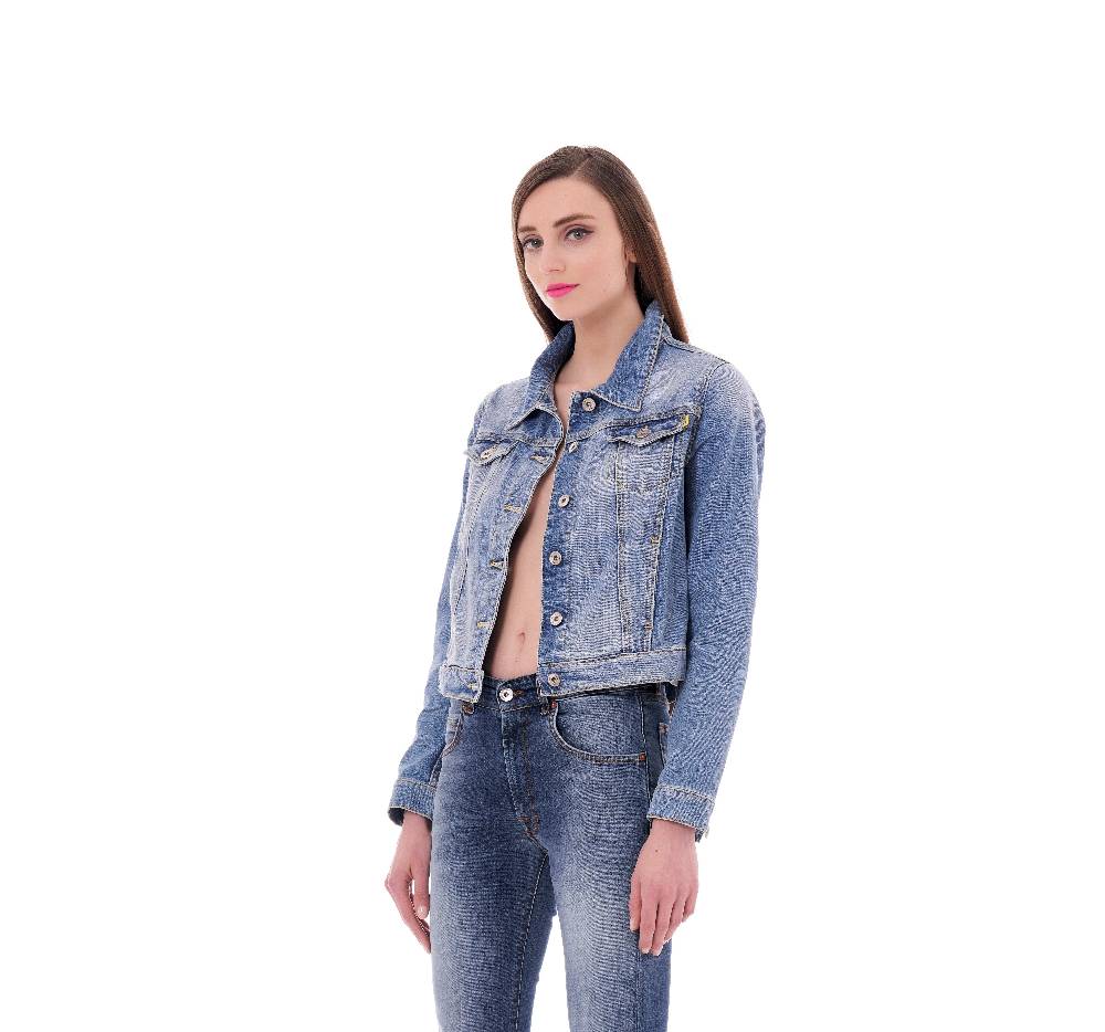 Pop84 Giubbino Jeans Lavaggio Chiaro