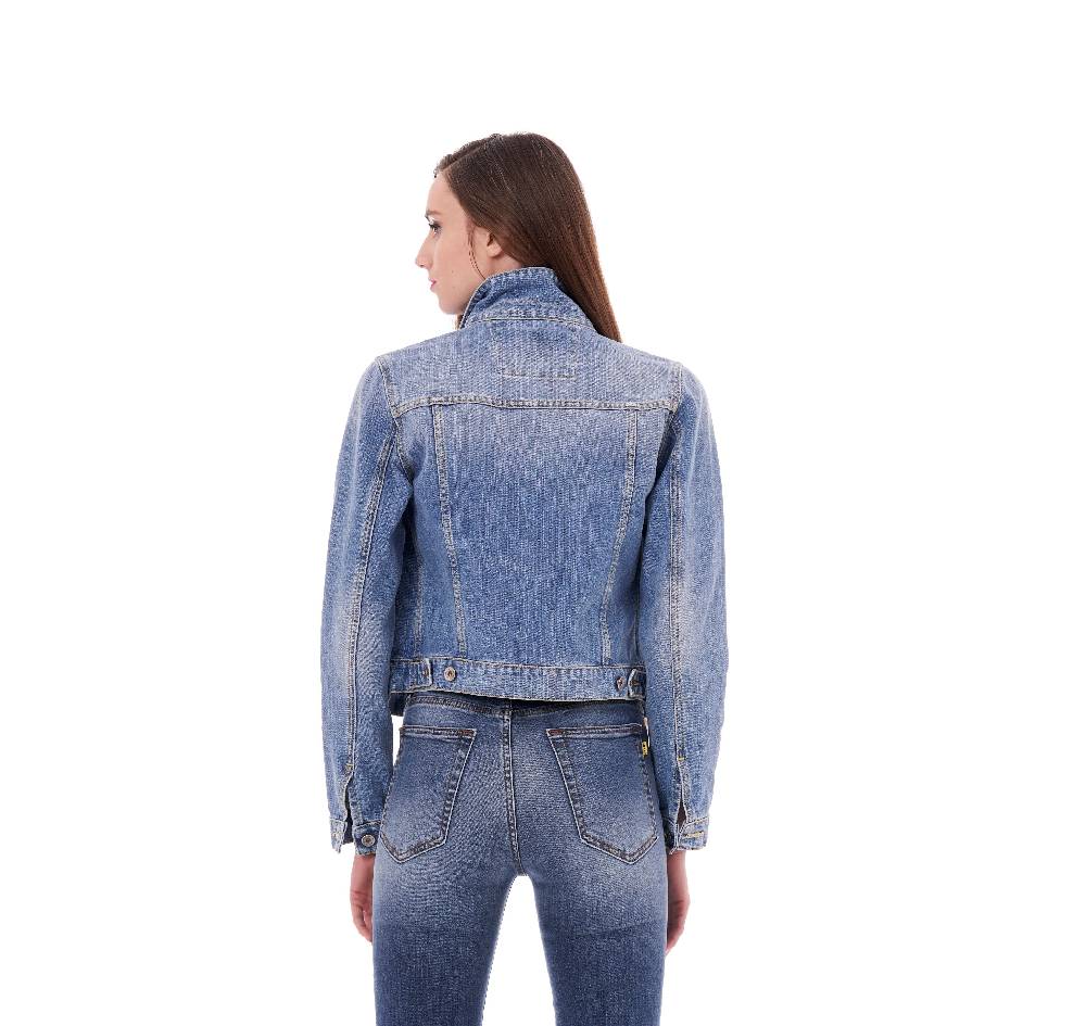 Pop84 Giubbino Jeans Lavaggio Chiaro