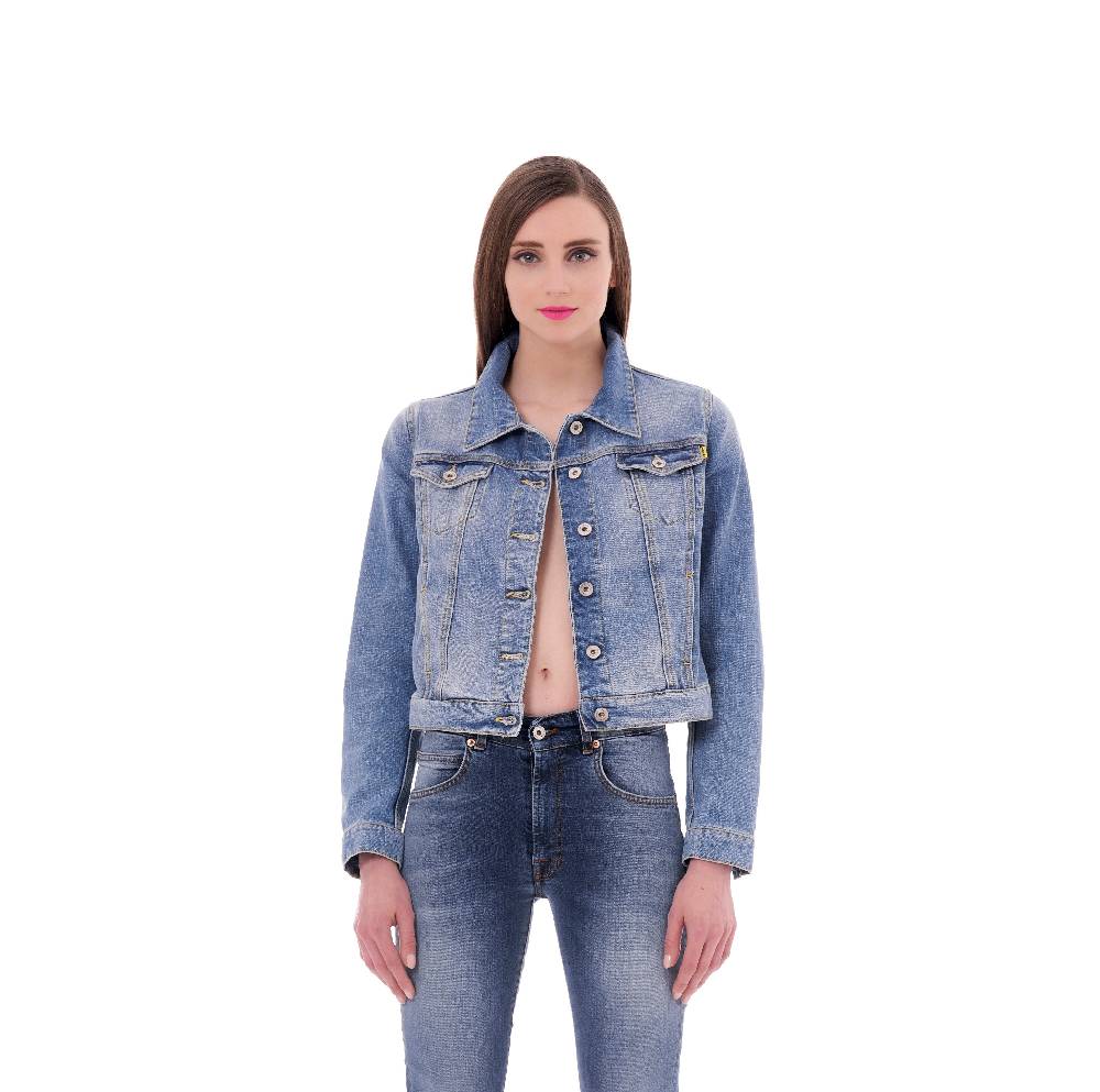 Pop84 Giubbino jeans lavaggio chiaro